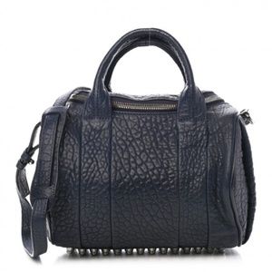 ALEXANDER WANG Pebbled Lambskin Rocco Black / Silver Hardware